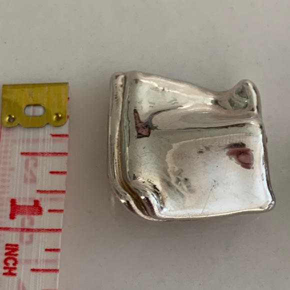 Vintage Silver Electroform Clip-on Earrings - Picture 4 of 7